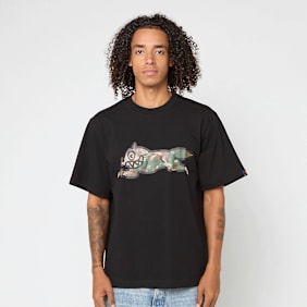 ICECREAM Woodland Camo Running Dog T-Shirt zwart