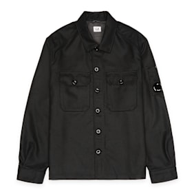 C. P. Company Overshirt In Felt zwart