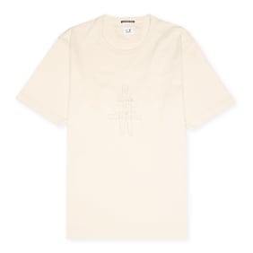 C. P. Company T-Shirt In Mercerized Jersey 30/2 Twisted beige