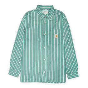 Carhartt WIP Grimsby Shirt Jac grimsby stripe, saguaro groen