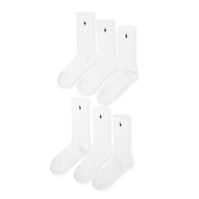 Polo Ralph Lauren Crew Socks 6-Pack white weiß