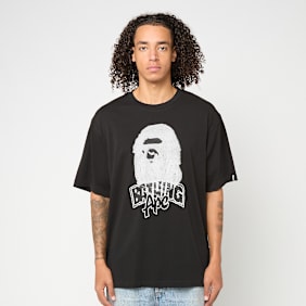 A Bathing Ape Hand Drawn Ape Head Relaxed Fit Tee M zwart