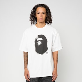 A Bathing Ape Spray Print Ape Head Relaxed Fit Tee #2 M blanc