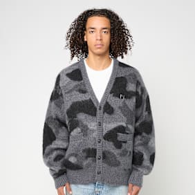 A Bathing Ape Color Camo Mohair Knit Cardigan M noir