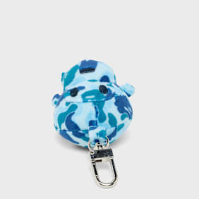 A Bathing Ape ABC Camo Baby Milo Plush Doll Key Chain L blauw