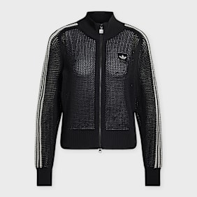 adidas Originals Crochet Zip Trainings Top schwarz