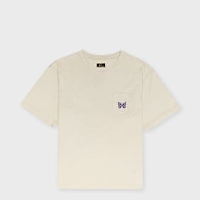Needles Butterfly embroidered T-shirt beige