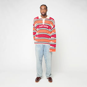 Daily Paper Kente Stripe Knit Polo multicolor