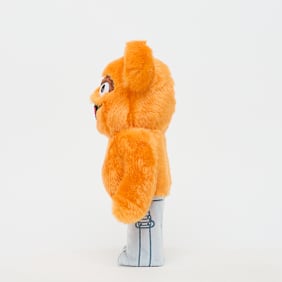 Medicom Bearbrick Oscar The Grouch (The Original Orange Fur Costume) multicolor