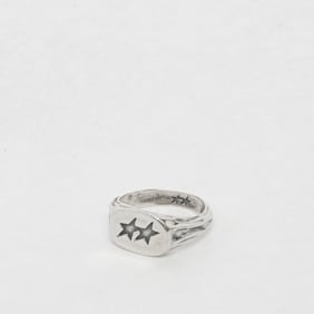 TwoJeys Superstar Signet Ring zilver