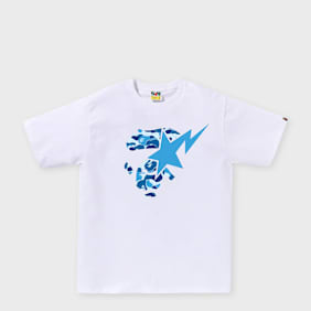 A Bathing Ape ABC Camo Ape Face Sta Tee M weiß