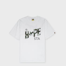A Bathing Ape Screen Camo Bape Sta Tee white