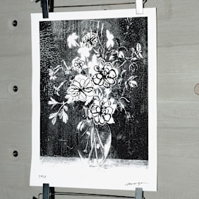 solebox x Mago Blooming Again Print (35,4cm x 50,8cm) weiß