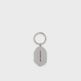A Bathing Ape Ape Head Metal Keychain brown