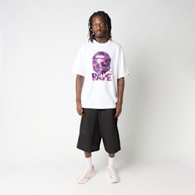 A Bathing Ape Color Camo Ape Head Relaxed Fit Tee white
