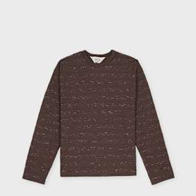 Brain Dead Casey Stripe Long Sleeve T Shirt brown