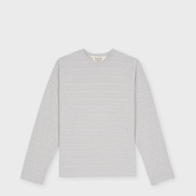 Brain Dead Casey Stripe Long Sleeve T Shirt grey
