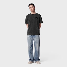 Daily Paper Textured Metallic Shield T-Shirt Schwarz