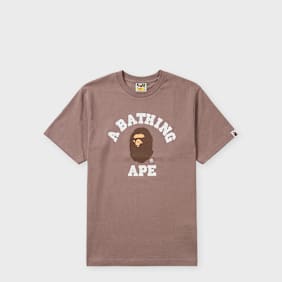 A Bathing Ape College Tee brown black