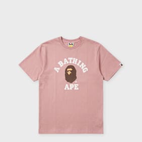 A Bathing Ape College Tee white rosa