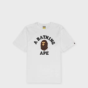 A Bathing Ape College Tee white white