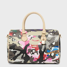 A Bathing Ape Hybrid Camo Medium Boston Bag multi-colour