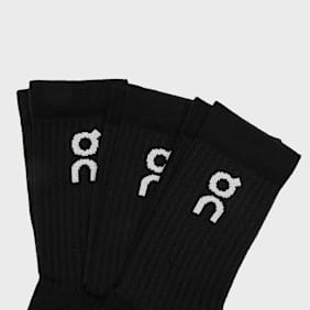 On Logo Sock High 3P schwarz