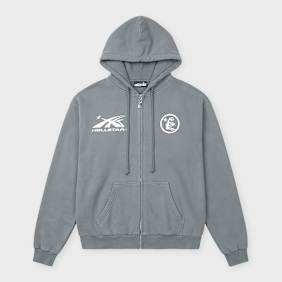 Hellstar Logo Zip grey