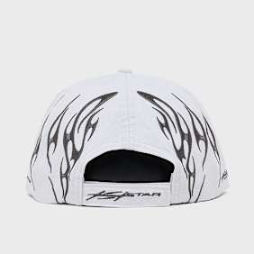 HELLSTAR Tribal Flame Hat white