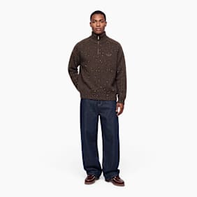 adidas Originals Winter Club Rib Knitted Half Zip brown