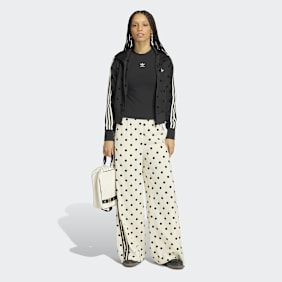 adidas Originals Satin Polka Dots Wide Leg Pant beige