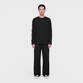 DSM Kei Ninomiya Unisex Pleated Pants Back Pile Knit black Undefined Color