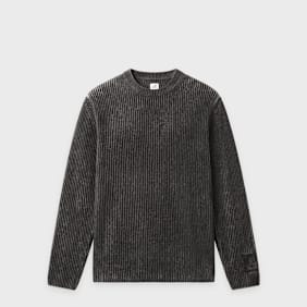 C. P. Company Knitwear Crew Neck In Cotton Chenille raven Undefined Color