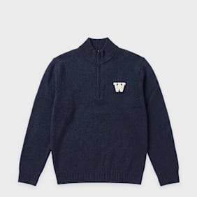 Wood Wood Tay Half Zipper blau