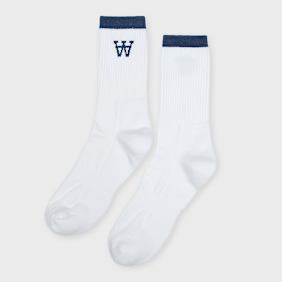 Wood Wood Con Tennis Socks Weiss