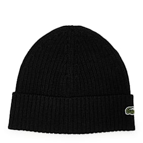 Lacoste Rib Beanie Schwarz