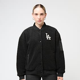 New Era MLB Los Angeles Dodgers OS Sherpa Bomber Jacket schwarz