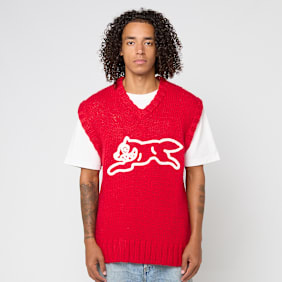ICECREAM Running Dog Knit Vest red