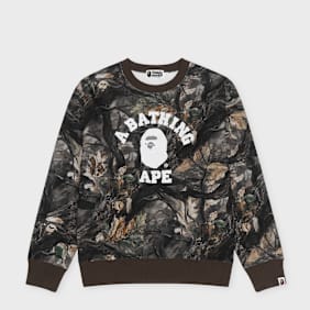 A Bathing Ape Tree Edge Camo College Relaxed Fit Crewneck #2 M multicolore