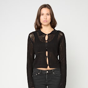 Brain Dead Mesh Knit Spiral Cardigan zwart