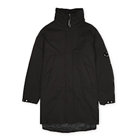 C. P. Company Outerwear Long Jacket In Pro-Tek black