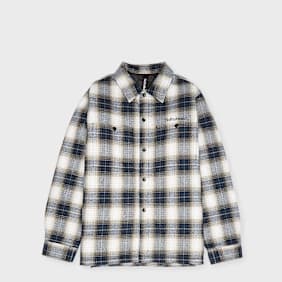 No Problemo Mino Problemo Checkered Overshirt blauw