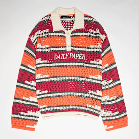 Daily Paper Kente Stripe Knit Polo multicolore