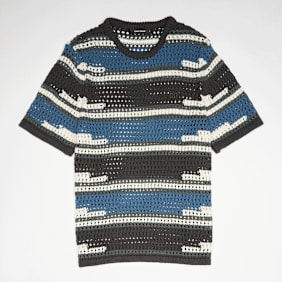 Daily Paper Kente Stripe Knit T-Shirt gris