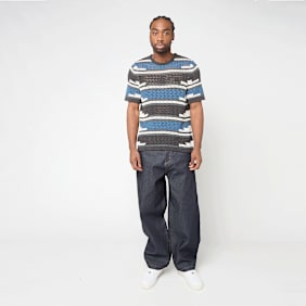 Daily Paper Kente Stripe Knit T-Shirt gris