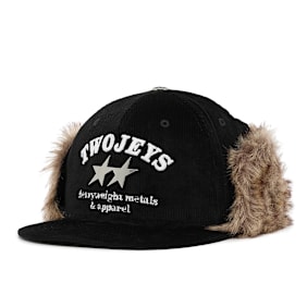TwoJeys x New Era 59Fifty Downflap Corduroy "Black" zwart