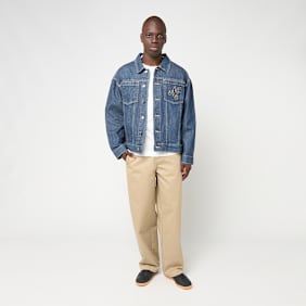 New Era Script Denim Jacket blau