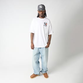 New Era MLB Floral Os Tee New York Yankees weiß