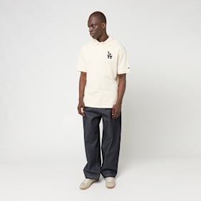 New Era MLB Rib Polo Shirt LA Dodgers beige