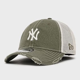 New Era Cotton Canv 9Twenty® Trucker New York Yankees vert